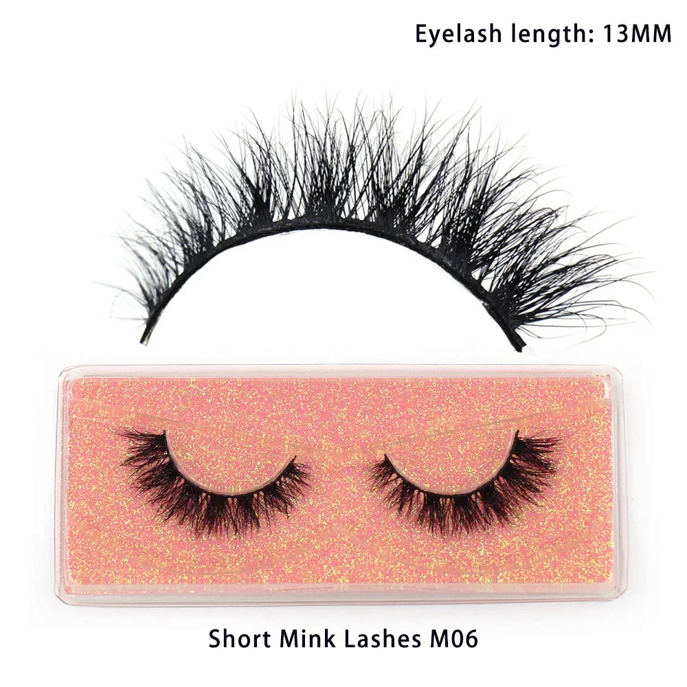 LEHUAMAO Mink Half Lashes Extension Natural Daily Reusable Short Strip Eye Lashes Mink Fluffy Soft Half False Eyelashes Make Up