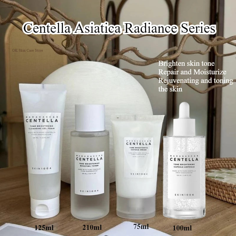 Korean Centella Skincare Ampoule Toner Cleanser Face Serum Cleaning Oil and Moisturizer Cream Skincare Kit Original Products Set