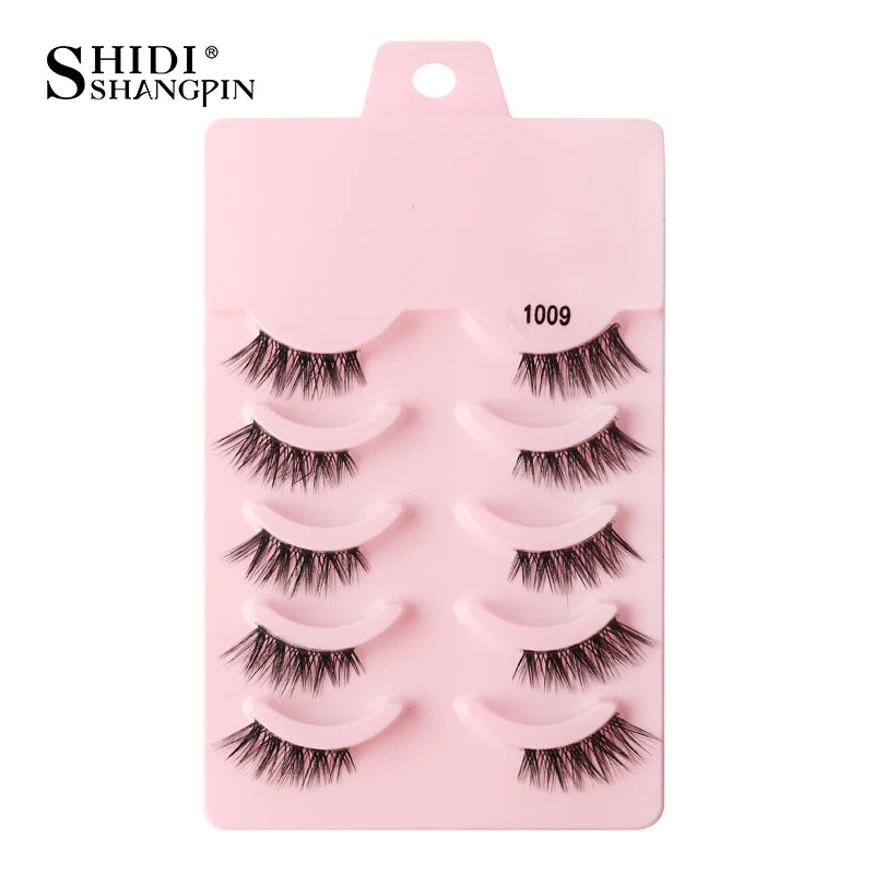 3/10 pairs Natural Lashes Mink Fluffy False Eyelashes Make up Tools Wispy Half Eyelashes 3D Cat Eye Eyelash Extensions Faux Cils