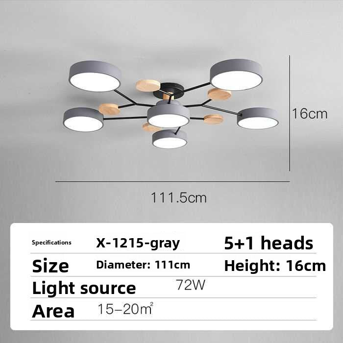 Nordic LED Ceiling Light with Adjustable Color Temperature
