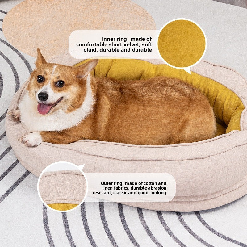 Removable and washable warm dog house