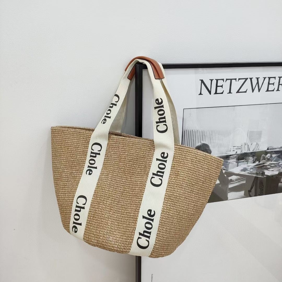 Straw Woven Beach Bag for Women