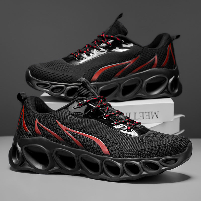 Breathable Casual Sports Shoes with Flame Design